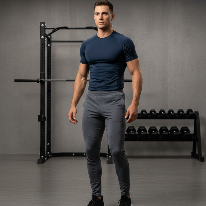 Atlet i träningsbyxor